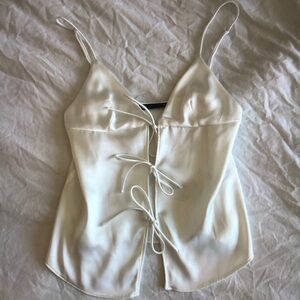 Elegant White Spaghetti Strap Top